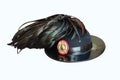 Bersagliere hat with feathers for military ceremony Royalty Free Stock Photo