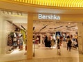 Bershka Store in Rome, Italy with people shopping.