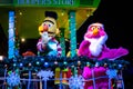 Bert and Telly Monster at Sesame Street Christmas Parade at Seaworld 4 Royalty Free Stock Photo