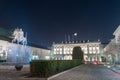 Bertel Thorvaldsen`s statue of Prince JÃÂ³zef Poniatowski in front of the Presidential Palace Royalty Free Stock Photo