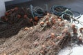 Berth. Fishing gear, nets and ropes are dried in the sun