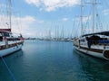 Berth at sea with yachts