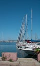 Berth with yachts side view Royalty Free Stock Photo