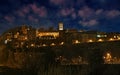 Bertinoro, Forli-Cesena, Emilia-Romagna, Italy: night landscape of the ancient hill town