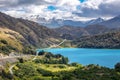 Bertran lake and mountains beautiful landscape, Chile, Patagonia, South America Royalty Free Stock Photo