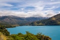 Bertran lake and mountains beautiful landscape, Chile, Patagonia, South America Royalty Free Stock Photo