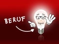 Beruf Bulb Lamp Energy Light red Royalty Free Stock Photo