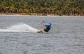 Beruwala,Sri Lanka- 01 July 2019 Tourist kitesurfing in Sri Lanka beaches. sri lanakn tourism culture