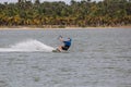 Beruwala,Sri Lanka- 01 July 2019 Tourist kitesurfing in Sri Lanka beaches. sri lanakn tourism culture