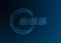 BES low poly letter logo vector design. BES Royalty Free Stock Photo