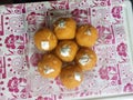 Besan chickpeas laddu indian Pakistani snacks sweets