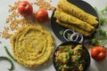 Besan chilla rolls or chickpea pancake rolls. These are protein rich savoury pancakes made of besan flour or chick pea flour with