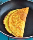 Omlette on a pan Royalty Free Stock Photo