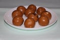 Besan Laddoo - Roasted gram flour mixed with Ghee and sugar to make round shape balls,  Indian sweets Royalty Free Stock Photo