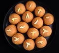 Besan laddoo top iew Royalty Free Stock Photo