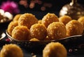 Besan Laddu Indian Traditional Sweet Food Also Know as Laddoos, laddoo, ladoo, laddo Are Ball-Shaped Sweets Popular in The Indian