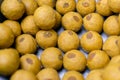 Besan ladoo during diwali festival of lights in India which made from roasting gram flour, sugar and ghee with cardamom. Used Royalty Free Stock Photo