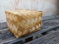 Besek or box container is made of bamboo. Box container for storing various items. Usually also for food containers.