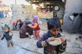 In besieged Gaza, poverty exacerbates child malnutrition Royalty Free Stock Photo