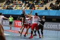 Besiktas MOGAZ HT and Dinamo Bucuresti Handball Match Royalty Free Stock Photo