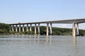 Beska Bridge on the Danube River in Vojvodina, Serbia