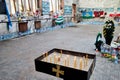 Beslan, Russia - October 25, 2019: Memorial for memory of the dead people who were captured by terrorists in the school in Beslan