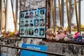 Beslan, Russia - October 25, 2019: Memorial for memory of the dead people who were captured by terrorists in the school in Beslan