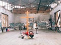 Beslan, Russia, October, 3, 2018, School where was the terrorist attack in Beslan, Caucasus region, Russia
