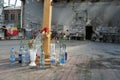 Beslan school memorial, where terrorist attack was in 2004