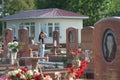 Beslan school memorial, where terrorist attack was in 2004