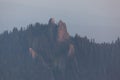 Bessie Rock and Wildfire Smoke at Sunset