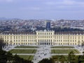 Vienna panoramic city view with Schonbrunn Palace and gardens, Hietzing, best of Vienna, Austria