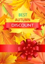 Best Autumn Discount Promo Poster with Luxury Bow