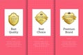 Best Award Golden Offer Premium Quality Labels Royalty Free Stock Photo