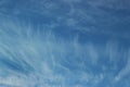 Best background with a piece of blue sky and cirrus cloud patterns Royalty Free Stock Photo