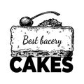 Best bakery cakes vintage label