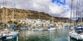 Best beaches of Gran Canaria - picturesque marina and town Puerto de Mogan, Canary islands