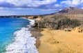 Best beaches of Lanzarote. Papagayo beach. Canary islands Royalty Free Stock Photo