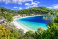 Best beaches of Skopelos island - Panormos. Sporades islands of Greece