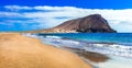 Best beaches of Tenerife island - La Tejita beach. Royalty Free Stock Photo