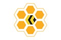 Best bee hive logo Royalty Free Stock Photo
