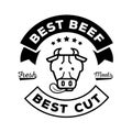 Best beef logo with cow stick out tongue illustration