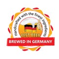 Best beer, brewed in Germany stamp for print