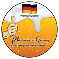 Best beer, brewed in Germany stamp for print