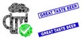 Best Beer Mosaic and Distress Rectangle Great Taste Beer Stamp Seals Royalty Free Stock Photo