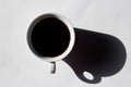 One cup of coffee on a white background. Royalty Free Stock Photo