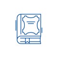 Best book line icon concept. Best book flat vector symbol, sign, outline illustration.