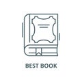 Best book vector line icon, linear concept, outline sign, symbol