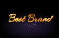 best brand gold golden text word on purple background