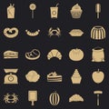 Best breakfast icons set, simple style